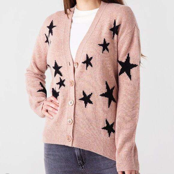 Zadig & Voltaire Mirka Stars Cashmere Cardigan Sweater Top Oversized XS 2023 - Picture 11 of 11
